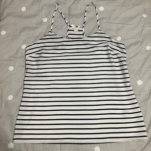 NEW NEVER WORN JCrew racerback adjustable strap striped cami